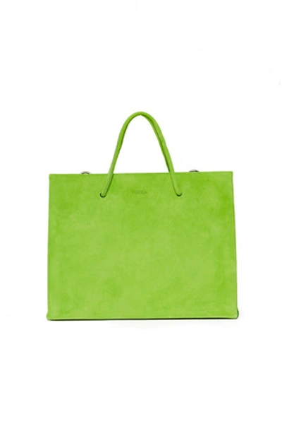 Shop Medea Opening Ceremony Suede Hanna Prima Bag In Green