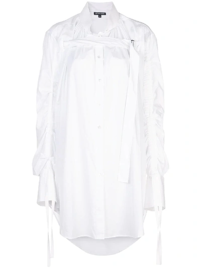 Shop Ann Demeulemeester Oversized Shirt - Weiss In White