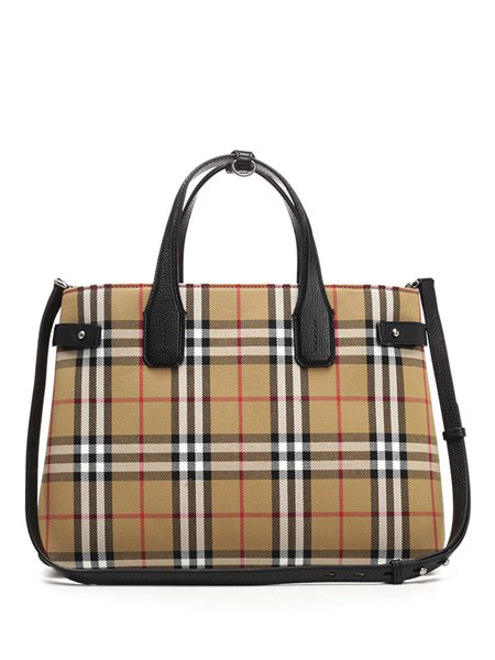 Burberry Baby Banner Vintage Check And Leather Bag In Neutrals | ModeSens