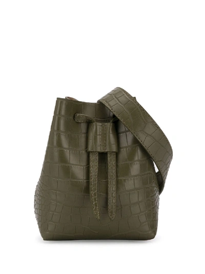 Shop Nanushka Minee Bucket Bag - Green