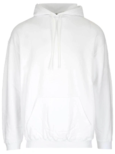 Shop Balenciaga Back Logo Hoodie In White