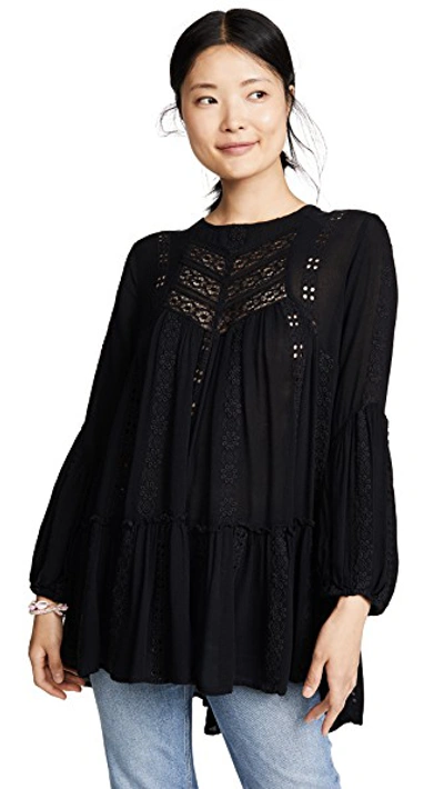 Shop Free People Kiss Kiss Tunic In Black