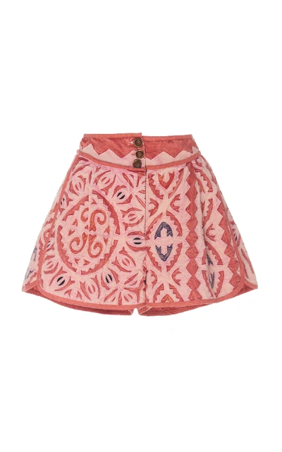 Shop Ulla Johnson Maritza Cotton Shorts In Pink