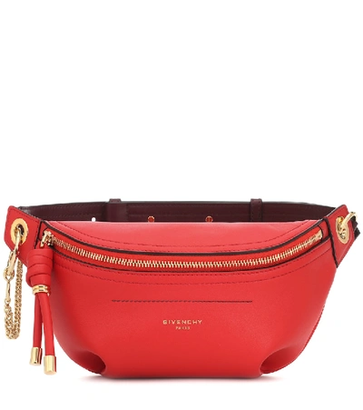 Shop Givenchy Whip Small Leather Belt Bag In Red