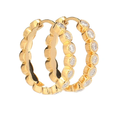 Shop Theodora Warre Medium Gold-plated Hoop Earrings