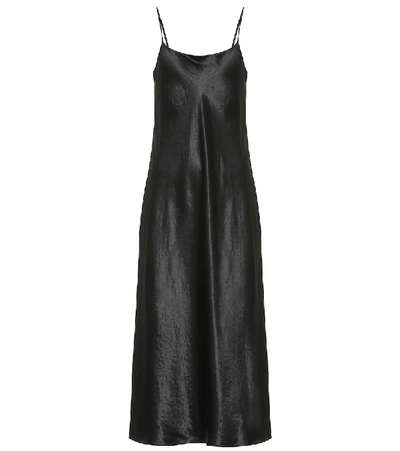 Shop Vince Satin Slip Dress In Black