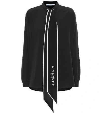 Shop Givenchy Silk Shirt In Black