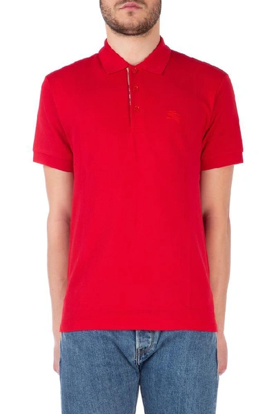 Shop Burberry Classic Polo Shirt In Red