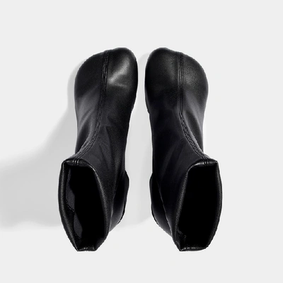 Shop Mm6 Maison Margiela High-heeled Ankle Boots In Black Calfskin