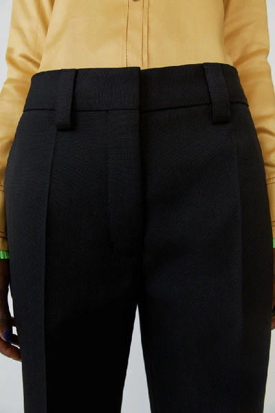 Shop Acne Studios Cropped Trousers Black