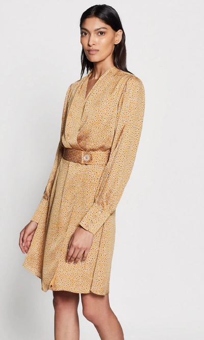 Shop Equipment Fanetta Dress In Ocre Multi