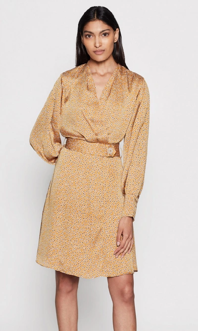 Shop Equipment Fanetta Dress In Ocre Multi