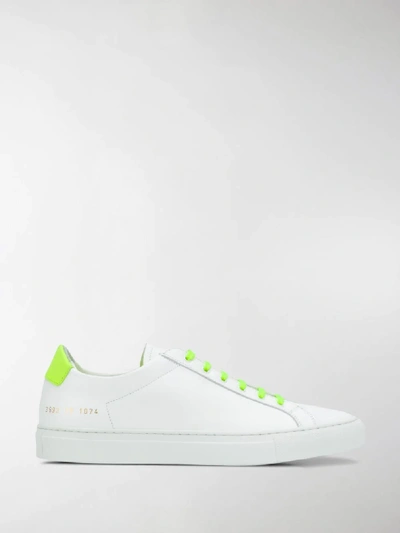 Shop Common Projects Fluorescent Achilles Low Sneakers In White