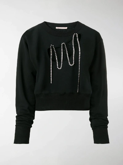 Shop Christopher Kane Squiggle Cupchain Sweatshirt In Black