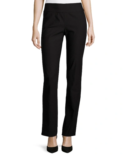 Shop Nic + Zoe Plus Size Wonderstretch Straight-leg Pants In Black Onyx