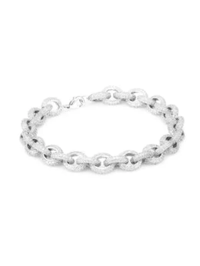 Shop Fallon Pavé Chain Link Bracelet In Rhodium