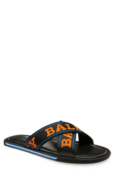 Shop Bally Bonks Logo Slide Sandal In Multi