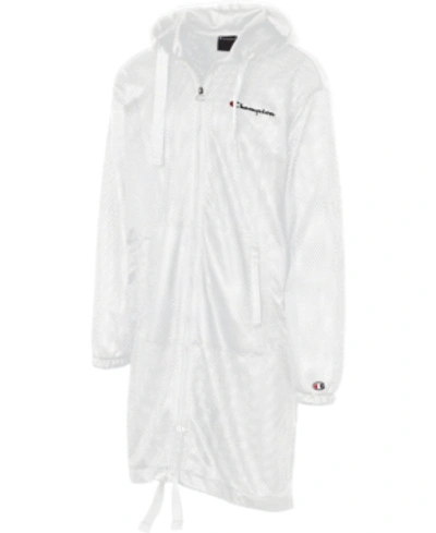 Shop Champion Men's C-life Mesh Hooded Trench Coat In White
