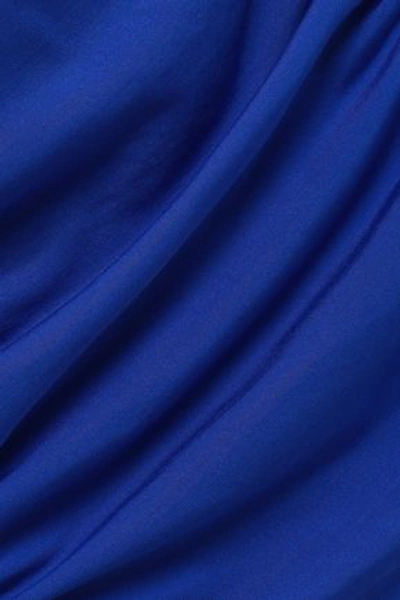 Shop Jets By Jessika Allen Jetset 50s Ruched Halterneck Swimsuit In Bright Blue