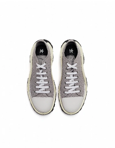 Shop Raf Simons Grey & White Detroit Runner Sneakers