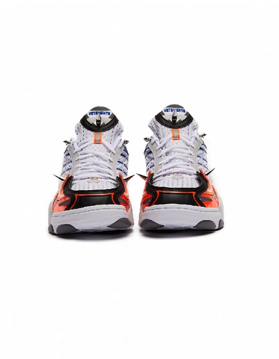 Shop Vetements Grey & Orange Spike Runner 400 Sneakers In Multicolor