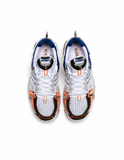 Shop Vetements Grey & Orange Spike Runner 400 Sneakers In Multicolor