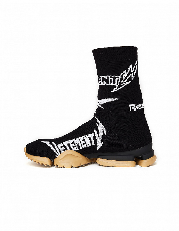 Vetements Black Reebok Classics Edition Metal Sock Sneakers | ModeSens