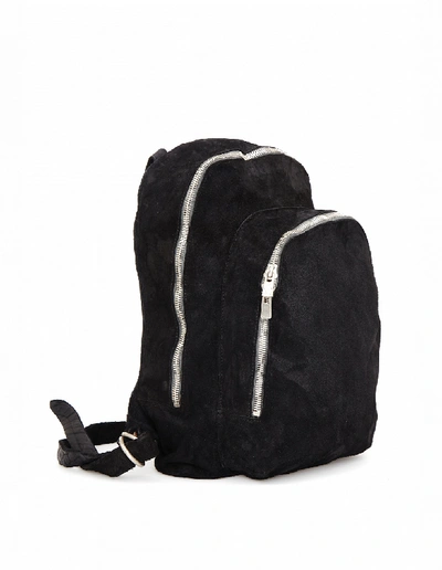 Shop Guidi Black Suede Backpack