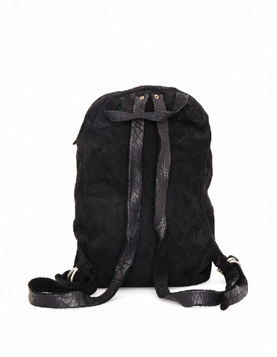Shop Guidi Black Suede Backpack