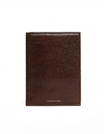 Shop Ugo Cacciatori Brown Passport Wallet