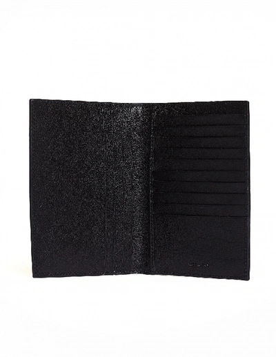 Shop Ugo Cacciatori Black Leather Passport Wallet