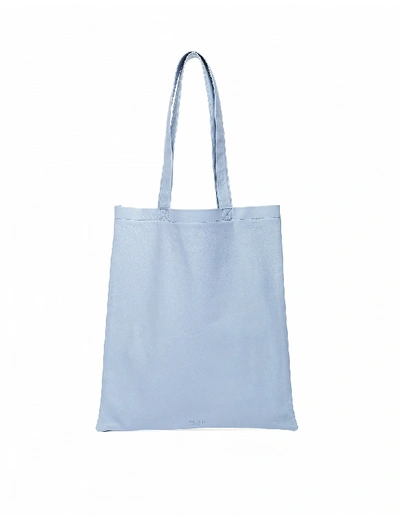 Shop Isaac Reina Ultra Soft Blue Leather Tote Bag