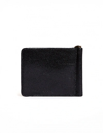 Shop Ugo Cacciatori Black Leather Clip Wallet