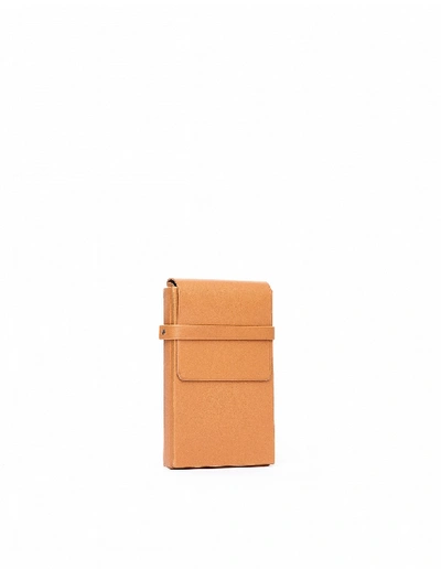 Shop The Row Smart Camel Leather Phone Case In Brown