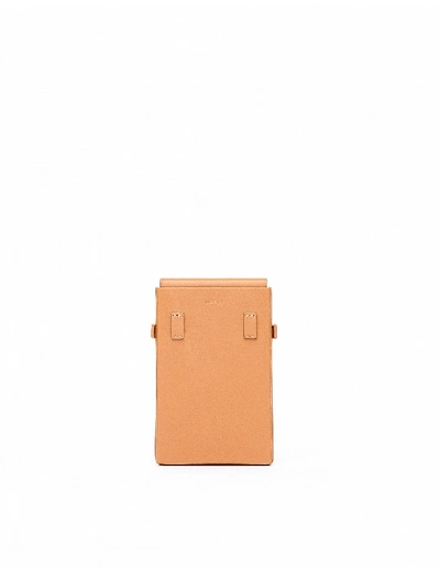 Shop The Row Smart Camel Leather Phone Case In Brown