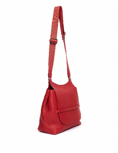 Shop The Row Red Leather Sideby Bag