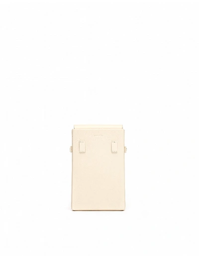 Shop The Row Smart Eggshell Leather Phone Case In Beige