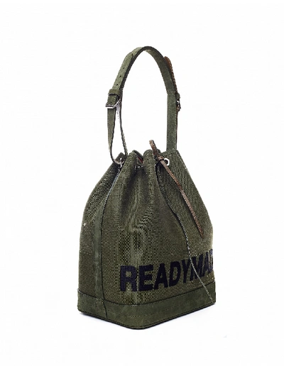 Shop Readymade Vintage Khaki Canvas Drawstring Bag