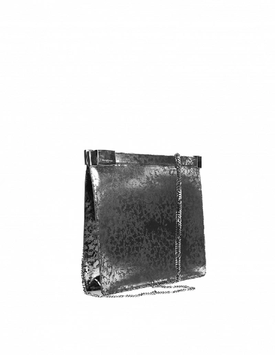 Shop Maison Margiela Black Leather Bag In Grey