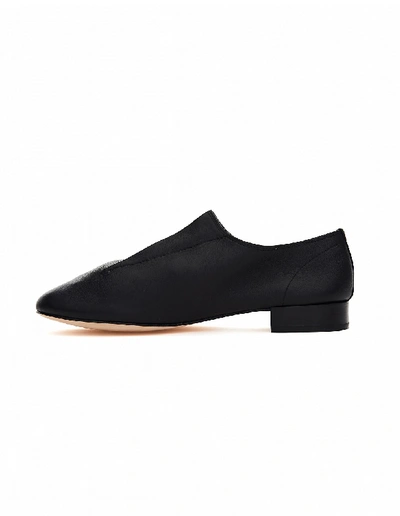 Shop Yohji Yamamoto Repetto Black Leather Loafers
