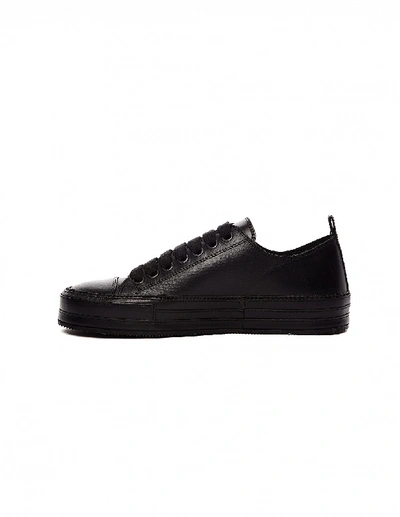 Shop Ann Demeulemeester Classic Low Top Leather Sneakers In Black