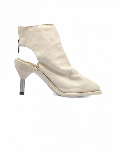 Shop Guidi White Leather Ankle Boots