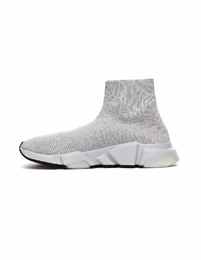 Shop Balenciaga Speed Trainer Grey 'bb' Sneakers