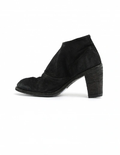 Guidi Suede Ankle Boots In Black