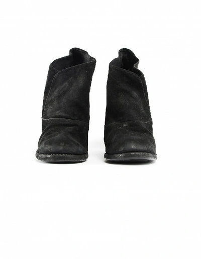 Guidi Suede Ankle Boots In Black
