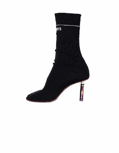 Shop Vetements Black Sock Ankle Boots