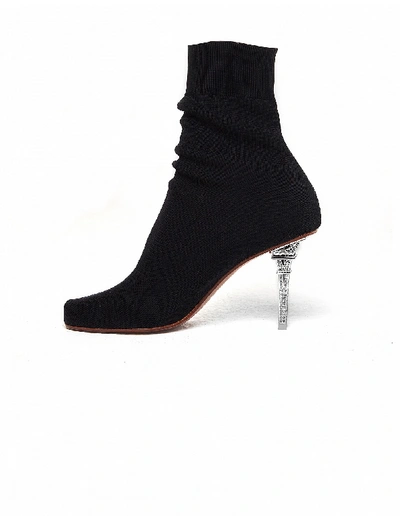 Shop Vetements Black Eiffel Tower Ankle Boots