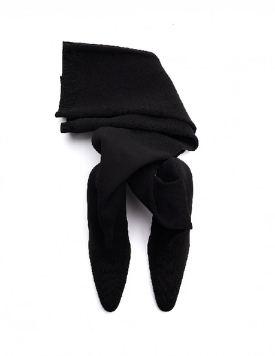 Shop Balenciaga Round Over-the-knee Textile Boots In Black