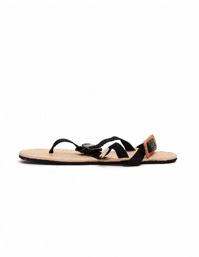 Shop Hender Scheme Black & Natural Devise Strap Sandals In Beige