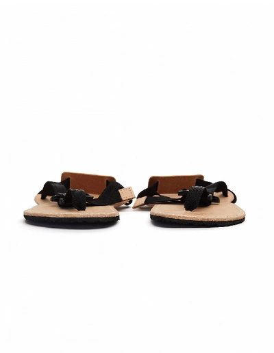 Shop Hender Scheme Black & Natural Devise Strap Sandals In Beige